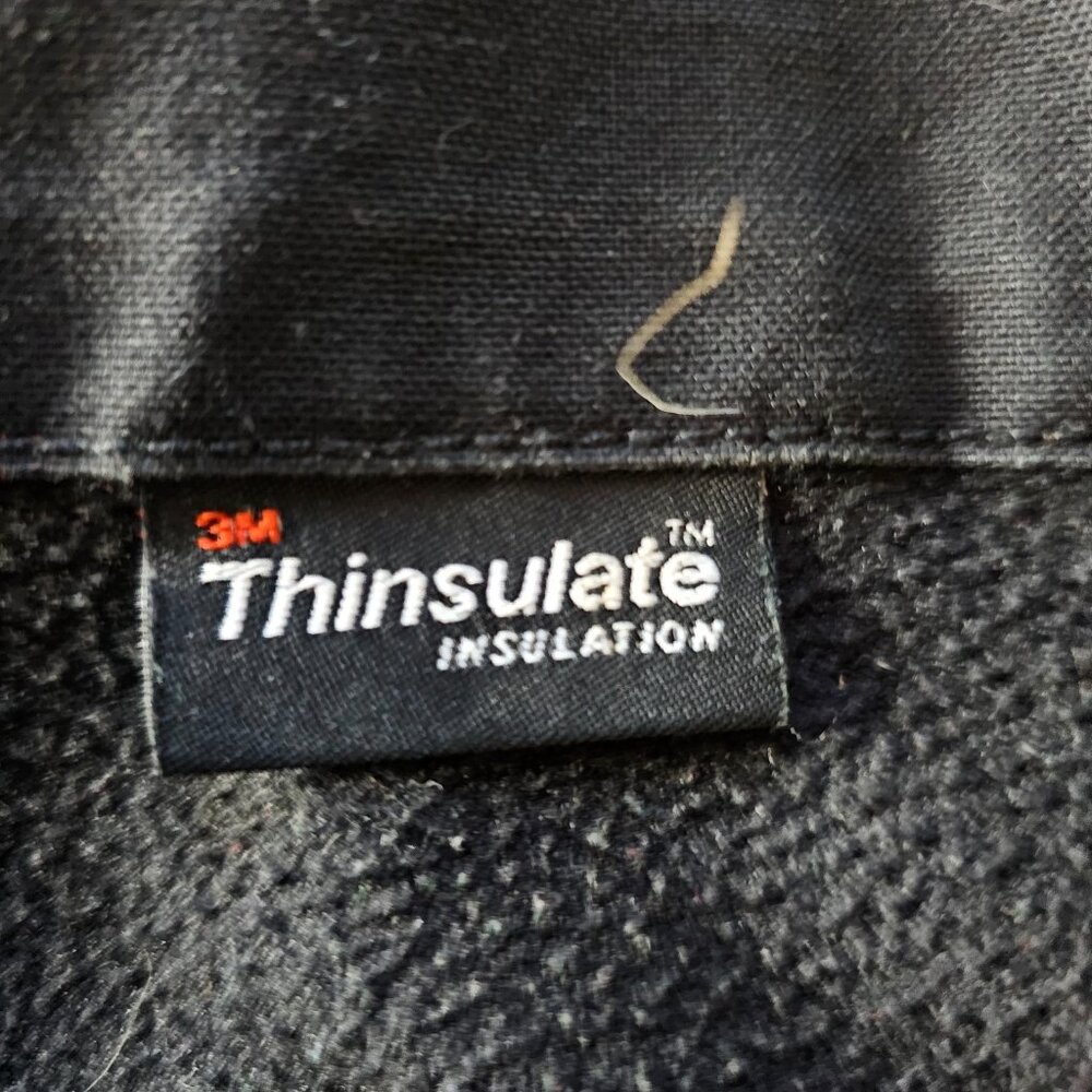 Carhartt Quick Duck Livingston Jacket Mens L Tall Black Thinsulate Hood Workwear - Picture 6 of 12